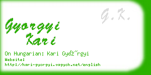 gyorgyi kari business card